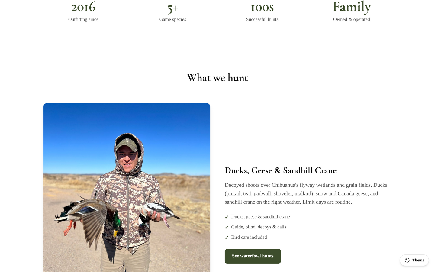 Old Mexico Wing Shooters — wingshooting lodge site